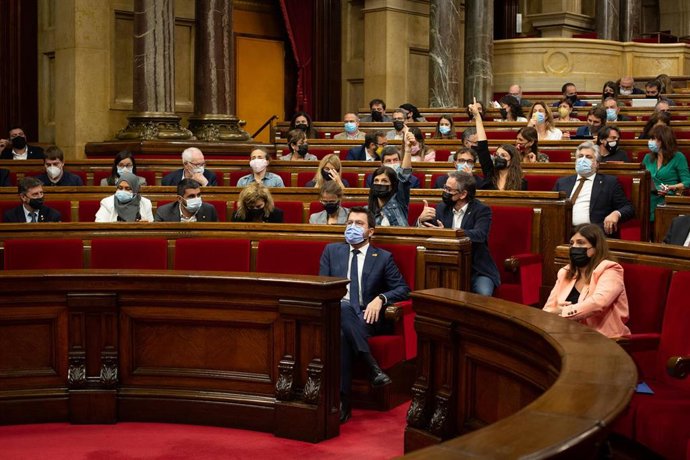 El pleno del Parlament.