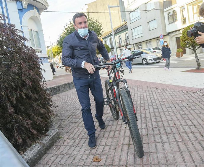 El actual secretario provincial del PSOE de A Coruña y presidente de la Diputación de A Coruña, Valentín González Formoso, durante la presentación de su candidatura a las primarias del PSdeG, a 30 de septiembre de 2021, en As Pontes, A Coruña, Galicia (