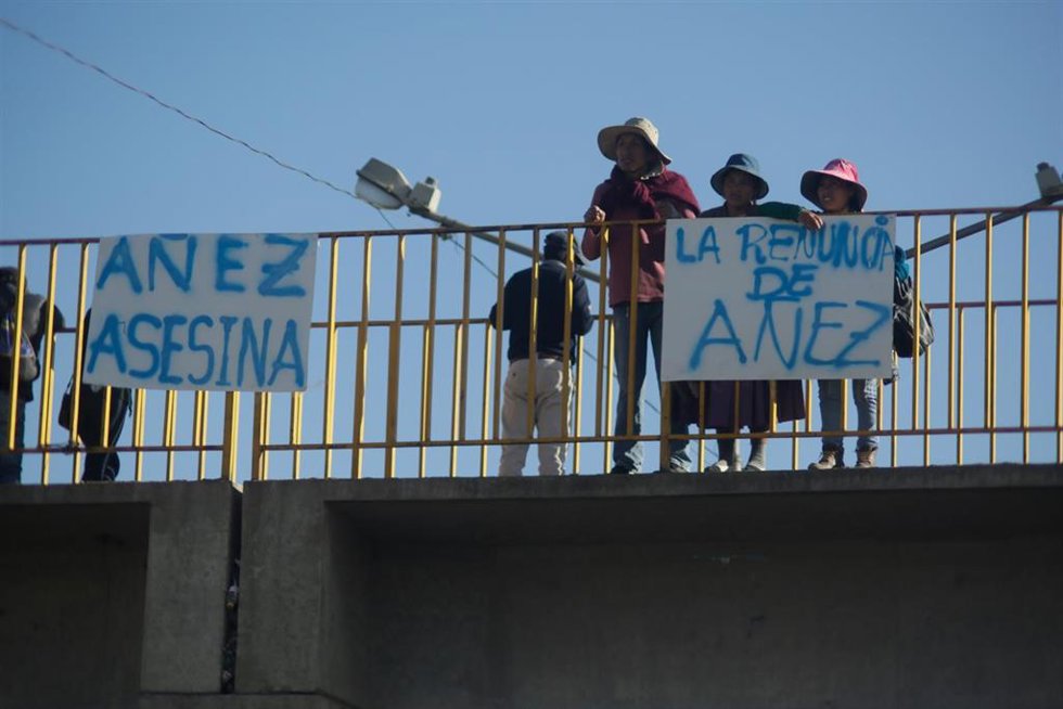 Archivo - Partidarios del Movimiento al Socialismo (MAS) durante las protestas de 2019.