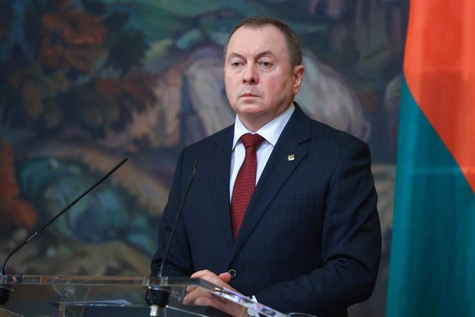 Archivo - El ministro de Exteriores de Bielorrusia, Vladimir Makei