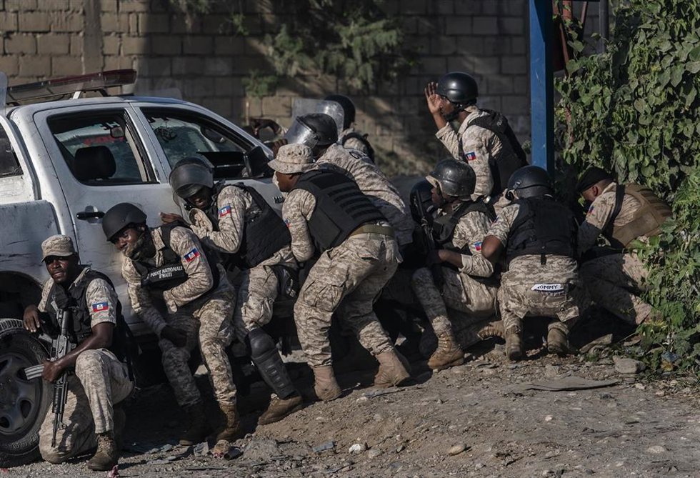 Grupo de policias haitianos durante las protestas de diciembre de 2019 (imagen de archivo).