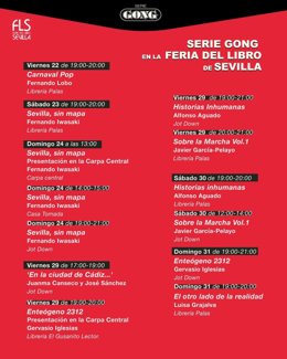 Cartel de Serie Gong en la Feria del Libro de Sevilla