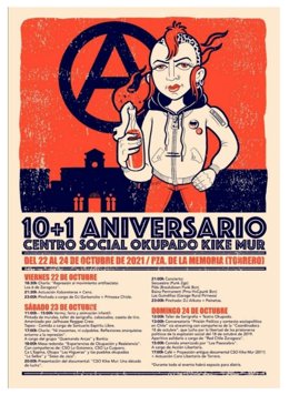 VOX rechaza la fiesta aniversario del "Centro Social Okupado Kike Mur" y solicita su desocupación urgente