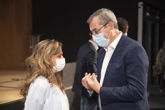 La consejera de Salud del Gobierno Vasco, Gotzone Sagardui, en el BEC de Barakaldo.