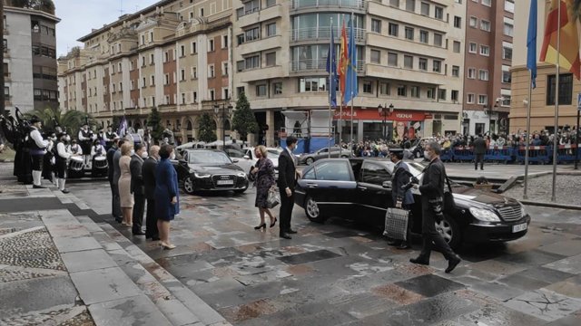 La reina emérita Sofía, llegando al Hotel Campoamor