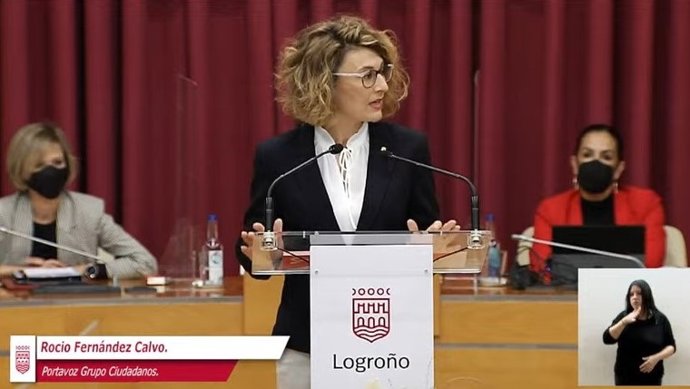 La portavoz de Cs en el Ayuntamiento de Logroño, Rocío Fernández, interviene en el Debate sobre el Estado de la Ciudad