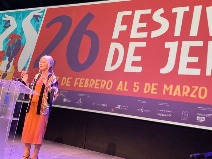 Patricia del Pozo en la presentación del Festival de Jerez.