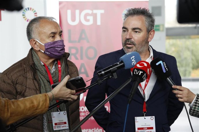 Jesus Izquierdo junto a Pepe Álvarez (UGT)