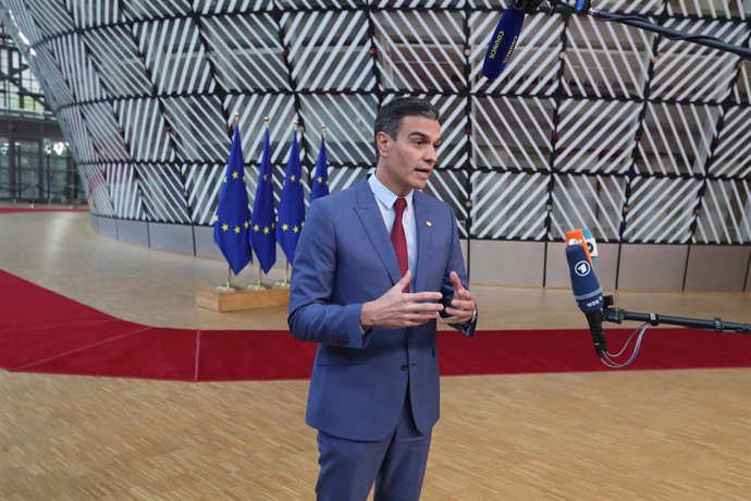 El presidente del Gobierno, Pedro Sánchez, en Bruselas