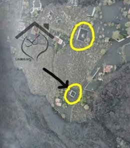 Estanques con perros atrapados por la lava 