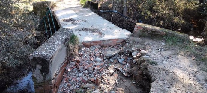 Caminos afectados por las lluvias de septiembre