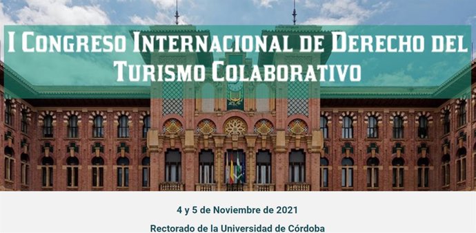Imagen promocional del I Congreso Internacional de Derecho del Turismo Colaborativo.