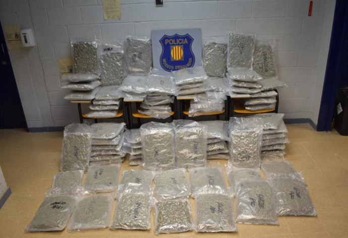 Los 86 kilos de marihuana localizada.