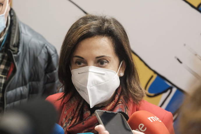 La ministra de Defensa, Margarita Robles, asiste al III Encuentro Interreligioso celebrado en Santiago de Compostela, a 23 de octubre de 2021, en Santiago de Compostela, A Coruña, Galicia (España)