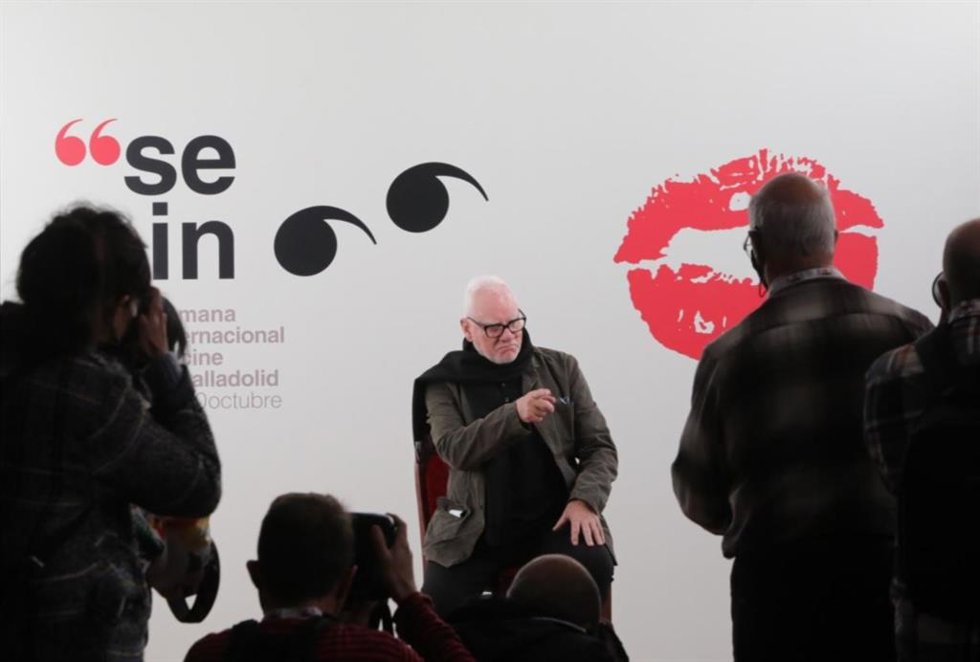 El actor británico Malcolm McDowell en la 66 Semana Internacional de Cine de Valladolid (Seminci)