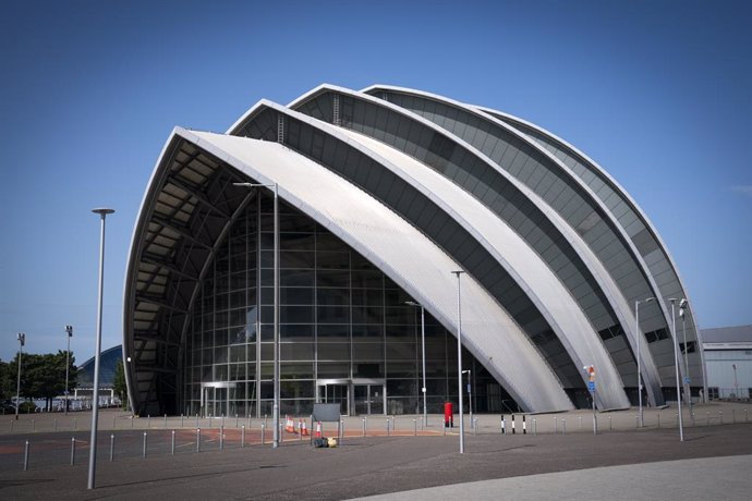 El palacio de convenciones conocido como Armadillo, en Glasgow, Escocia, Reino Unido, donde se celebrará la COP26