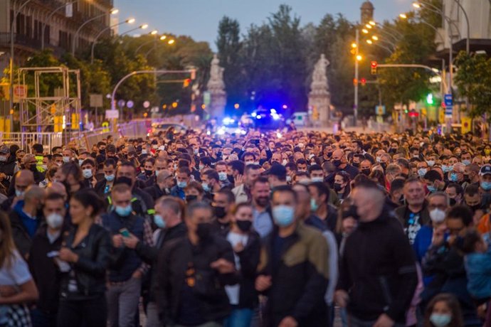 Cossos policials es manifesten a Barcelona