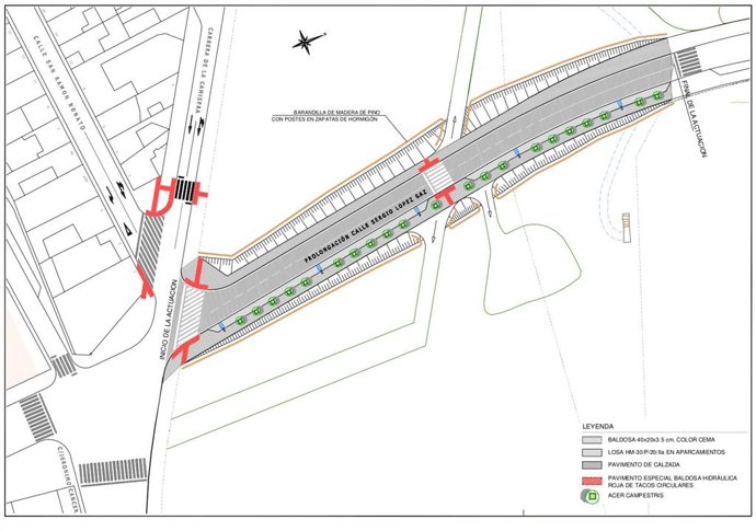 La prolongación de la calle López Saz conectará Oliver y Miralbueno.