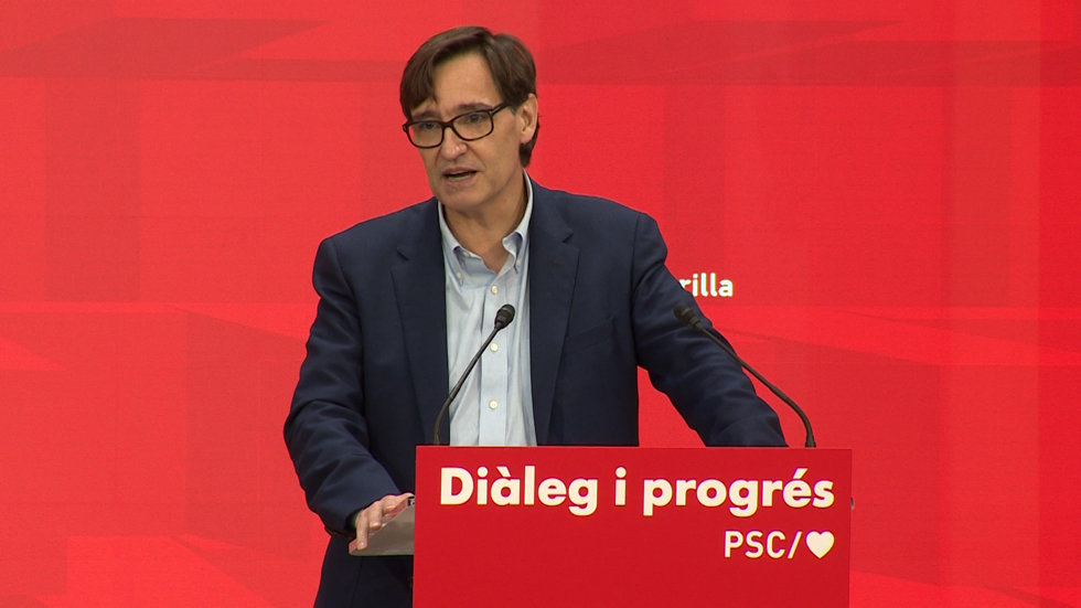 El líder del PSC en el Parlament, Salvador Illa