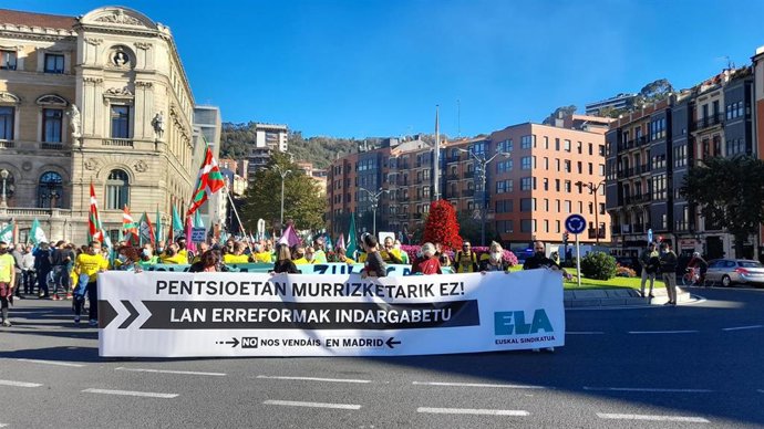 Manifestación de ELA, este domingo en Bilbao