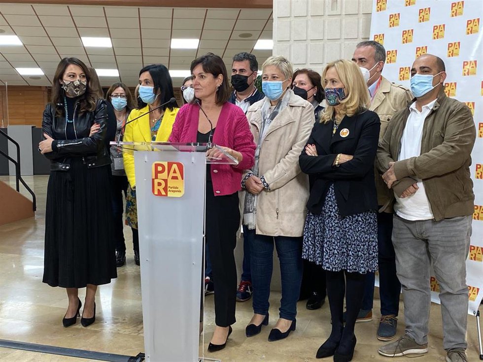 Elena Allué ha comparecido ante los medios tras la clausura del XV Congreso del PAR.