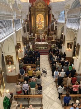 El obispo oficia misa en honor a San Rafael, custodio de la ciudad, en la Iglesia del Juramento.
