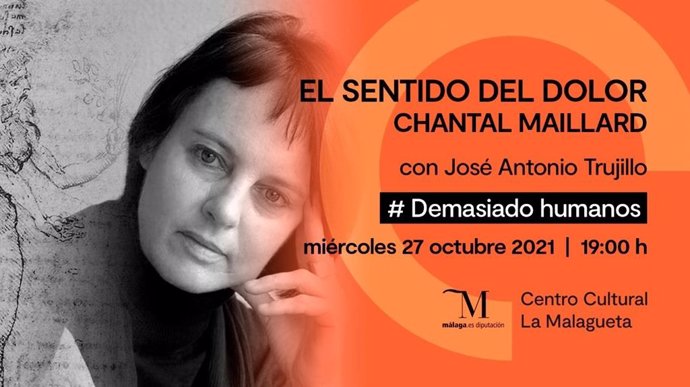 Chantal Maillard disertará sobre el sentido del dolor en el centro cultural La Malagueta de la Diputación