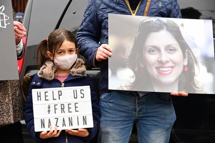 Archivo - Concentración para pedir la libertad de Richard Nazanin Zaghari-Ratcliffe