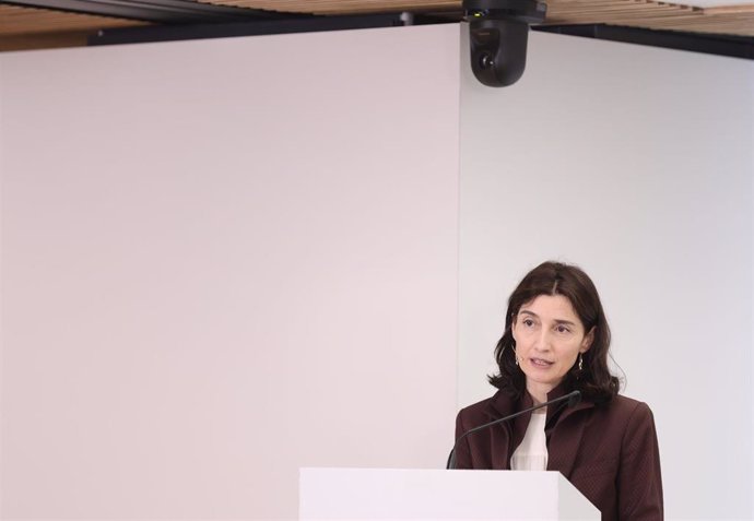 La ministra de Justicia, Pilar Llop, interviene en la inauguración de la segunda jornada sobre su iniciativa "Contra el maltrato. Tolerancia Cero", en el Business Center de Mutua Madrileña, a 22 de octubre de 2021, en Madrid, (España). 