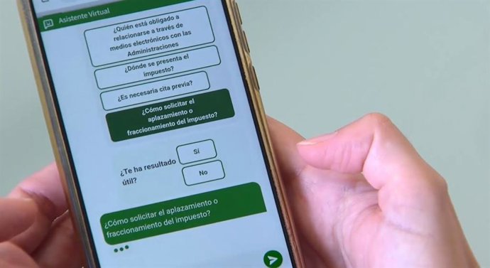 Asistente virtual de la Agencia Tributaria de Andalucía.