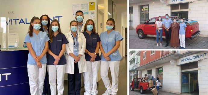 Vitaldent dona más de 3.000  productos de higiene dental, así como 1.350 mascarillas  FFP2 a los afectados por el volcán de La Palma