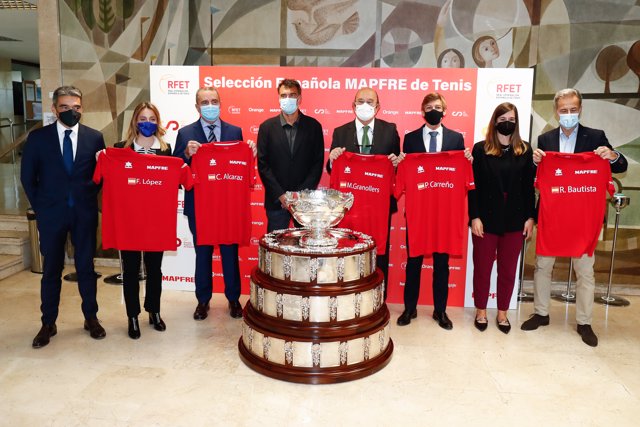 Presentación del equipo español de Copa Davis