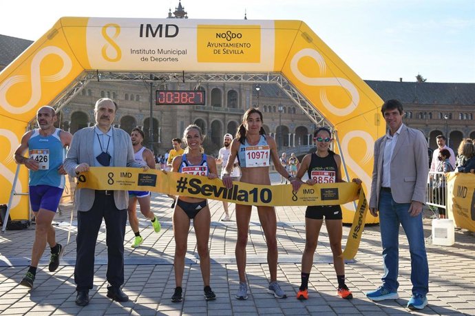 David Guevara, en la carrera popular Parque de María Luisa, dentro del circuito #Sevilla10.