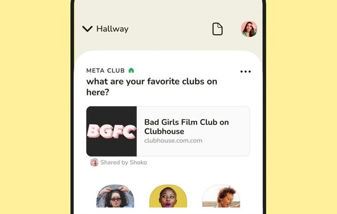 Nueva función de Clubhouse para compartir enlaces