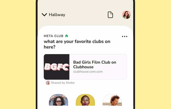 Nueva función de Clubhouse para compartir enlaces