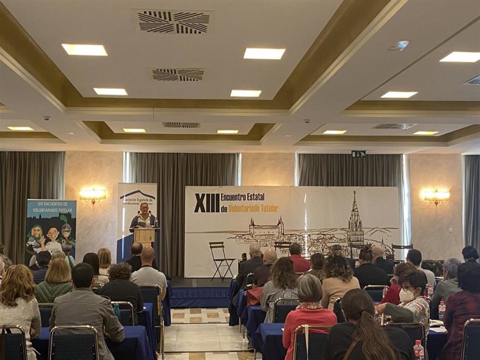 La concejal de Cooperación y Educación para el Desarrollo, María Teresa Puig, en el acto inaugural del décimo tercer Encuentro Estatal del Voluntariado Tutelar.