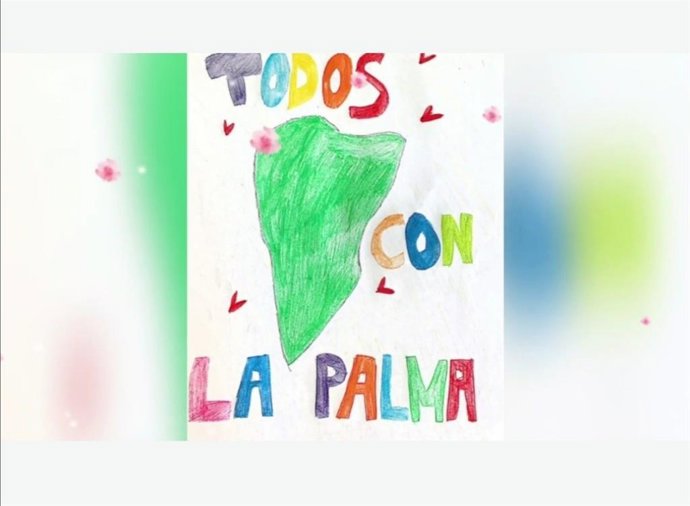 Dibujo de niño hospitalizado para La Palma