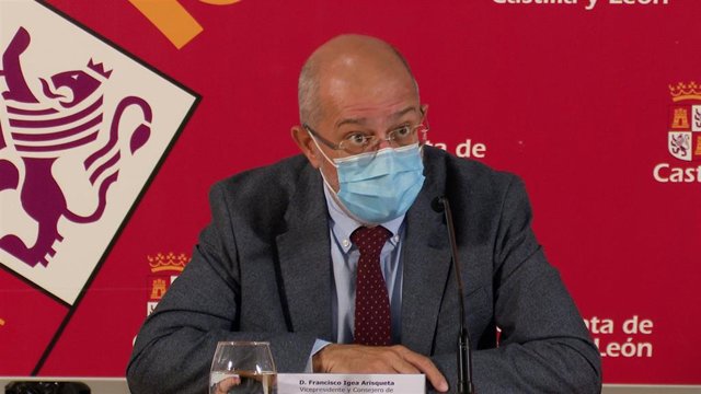 El vicepresidente de la Junta de Castilla y León, Francisco Igea, en rueda de prensa.