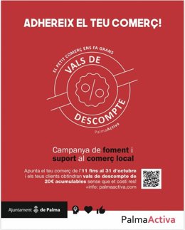 Campaña de vales de apoyo al comercio del Ayuntamiento de Palma.
