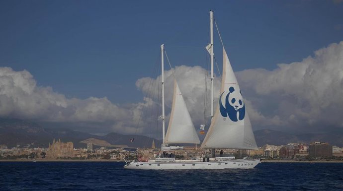 La expedición del 'Blue Panda' de WWF llega a Mallorca.