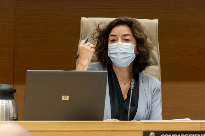 La subsecretaria del Interior, Isabel Goicoechea Aranguren, detalla los Presupuestos de 2022 en la Comisión de Interior del Congreso