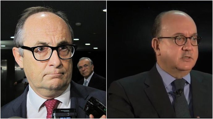 Archivo - El presidente del FSI, Fernando Restoy, y el presidente de la AEB, José María Roldán