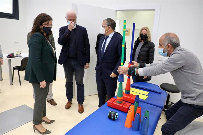 Andreu, Hermoso de Mendoza, Rubio y Somalo, en las nuevas instalaciones de ARDACEA, inauguradas hoy.