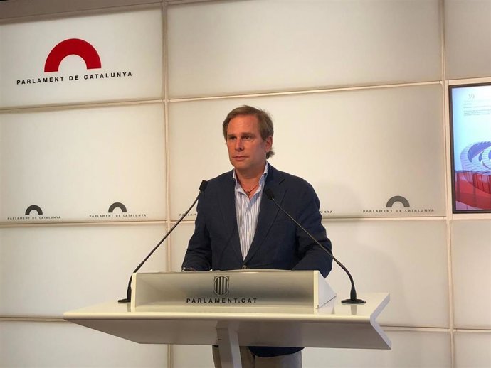 El portavoz de Vox en el Parlament, Joan Garriga.