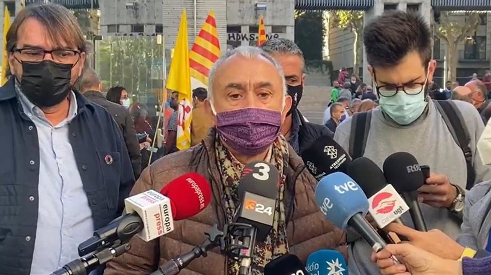 El secretario general de UGT, José María Álvarez, y el secretario general de UGT de Catalunya, Camil Ros