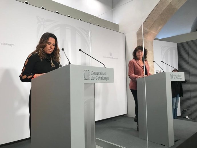 La portavoz del Govern, Patrícia Plaja, y la consellera de Acción Climática, Teresa Jord