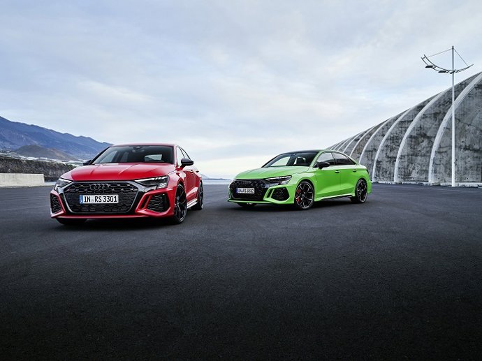 Archivo - RS 3 Sportback, tercera generación y el RS 3 Sedan,  segunda generación