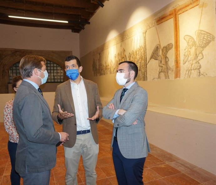 Repullo (izda.) y Herrador (dcha.), durante la visita al Palacio de Congresos de Córdoba.