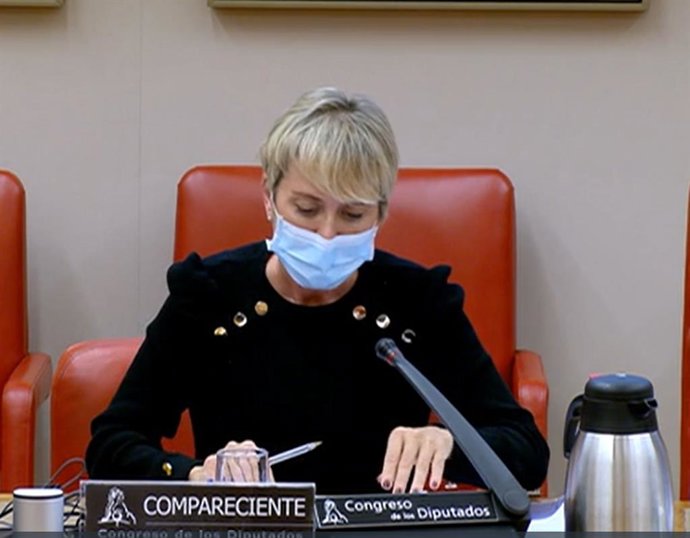 La secretaria de Estado de Digitalización e Inteligencia Artificial, Carme Artigas, durante su exposición ante la Comisión de Presupuestos del Congreso de los Diputados este lunes, 25 de octubre.