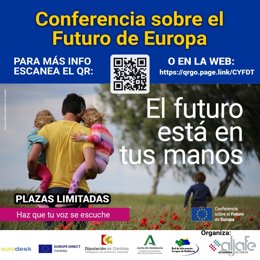 Cartel del encuentro sobre el futuro de la UE.